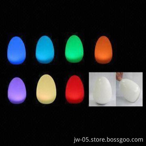 Tumbler Egg-shaped LED Color Light with 220mAh Battery Capacity
